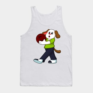 Dog at Bowling with Bowling ball Tank Top